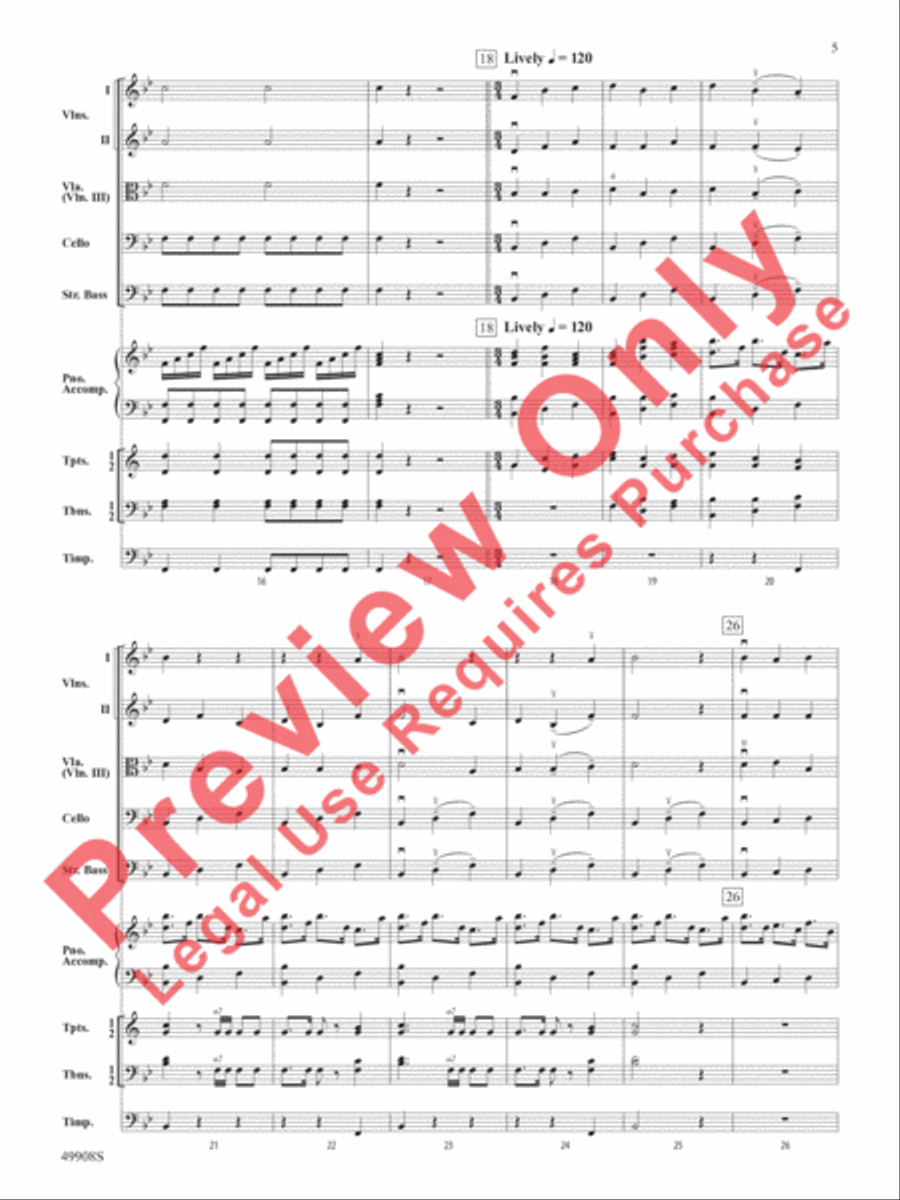 Zadok the Priest String Orchestra scores gallery preview page 6