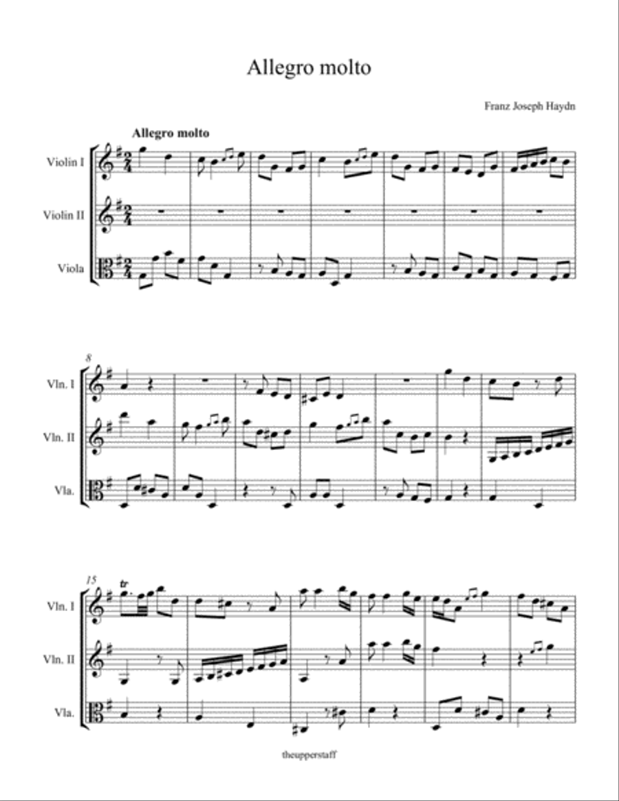 Allegro molto String Trio scores gallery preview page 1