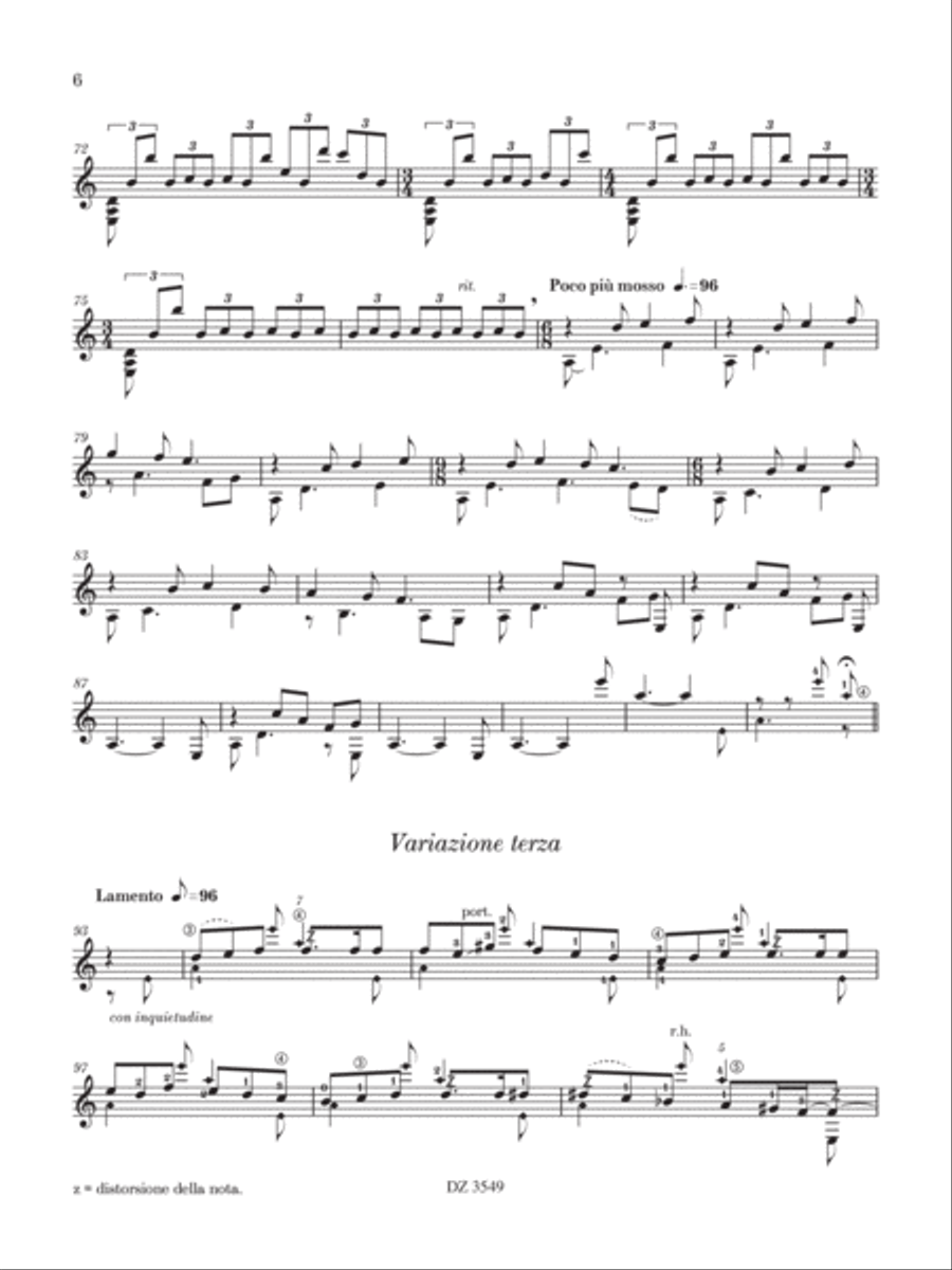 Tema con variazioni Tema con variazioni Classical Guitar scores gallery preview page 6