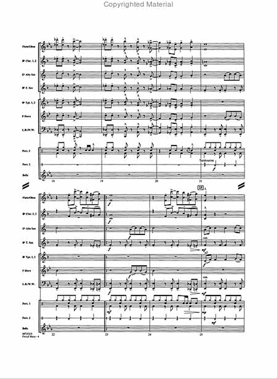 Proud Mary Concert Band scores gallery preview page 4