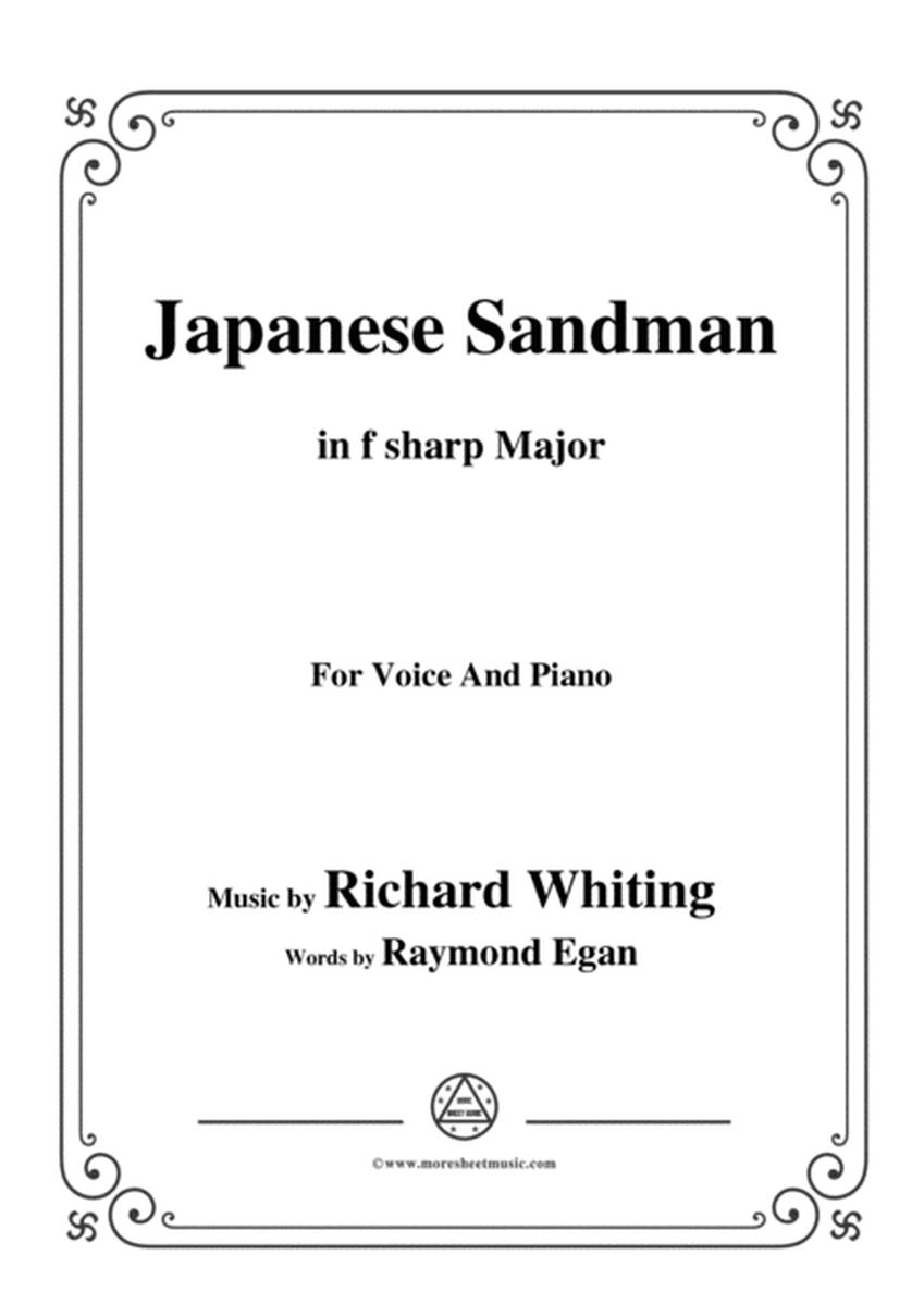 Richard Whiting-Japanese Sandman,in f sharp minor,for Voice and Piano image number null