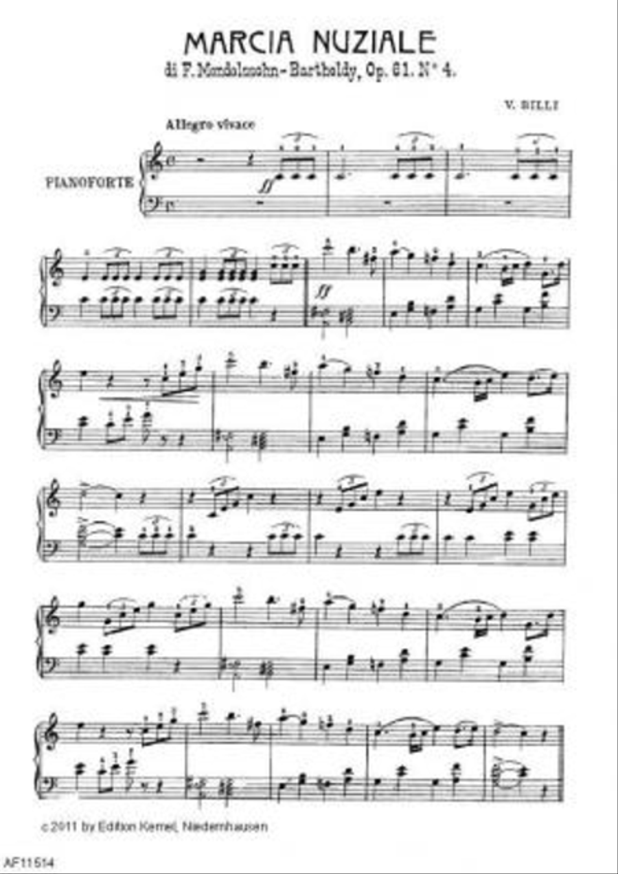 Marcia nuziale Piano Solo scores gallery preview page 1