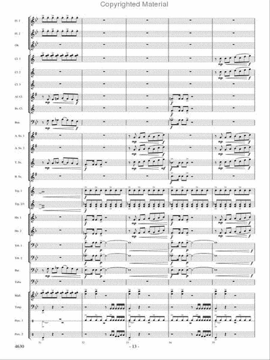 Joyous Alleluias Concert Band scores gallery preview page 12