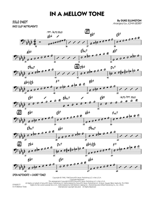In A Mellow Tone - Bass Clef Solo Sheet