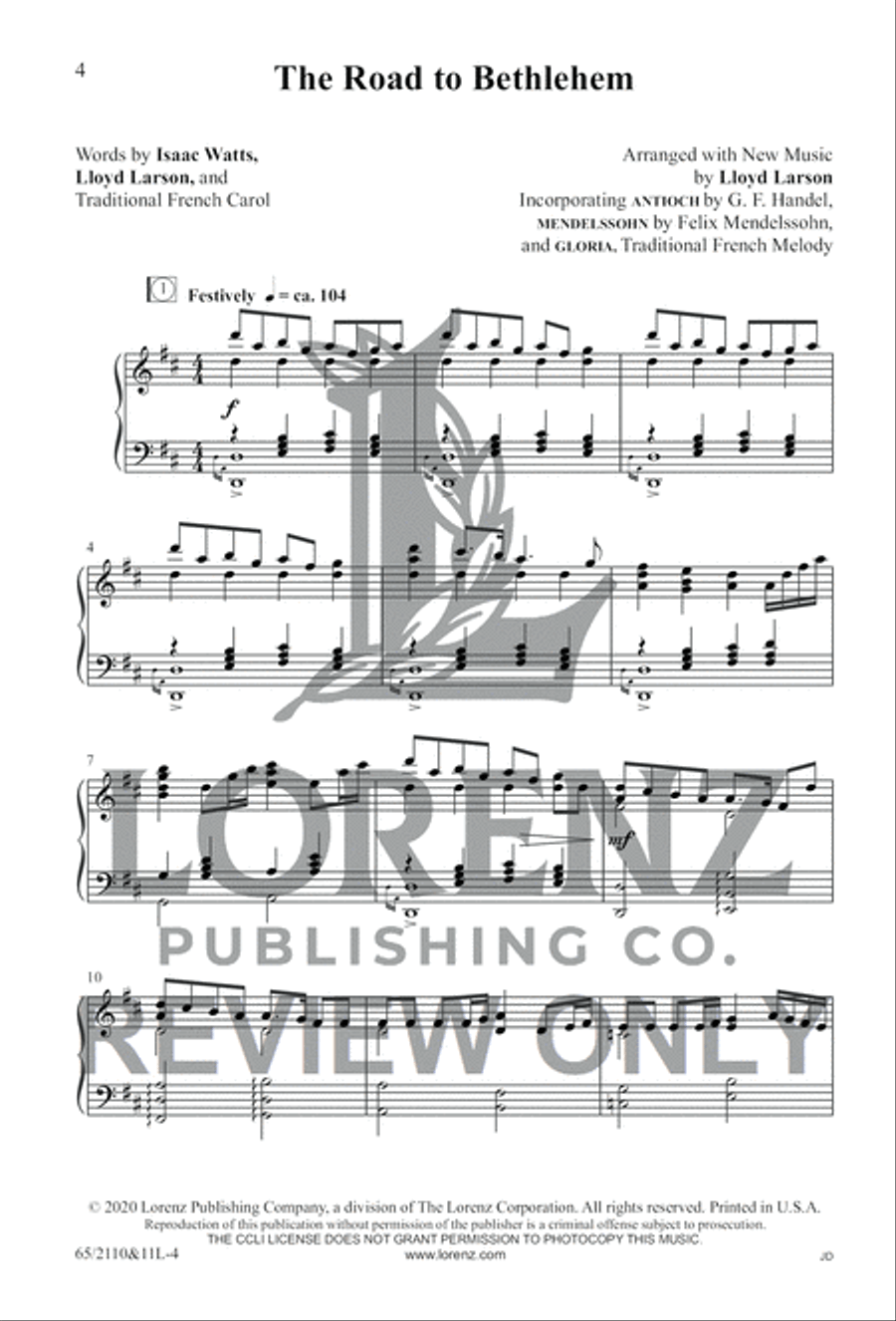 The Road to Bethlehem 4-Part scores gallery preview page 5