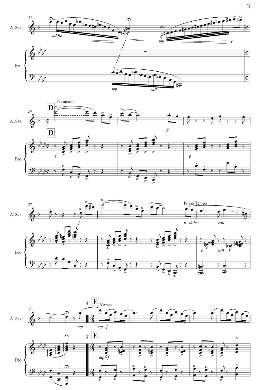 Pequena Czarda - Alto Saxophone & Piano Alto Saxophone scores gallery preview page 4