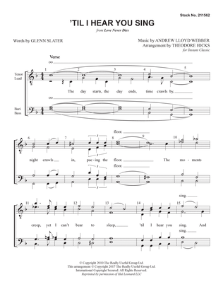 'Til I Hear You Sing (from Love Never Dies) (arr. Theodore Hicks)