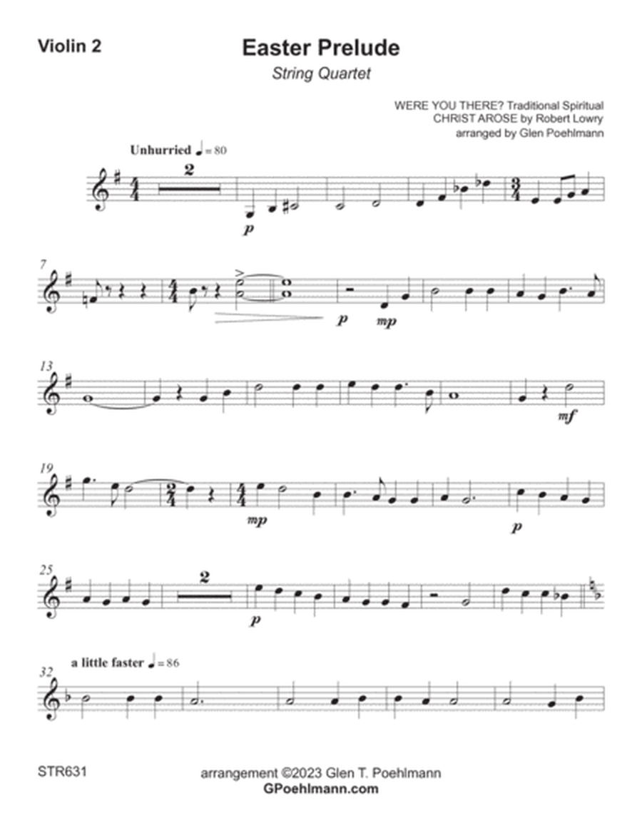 EASTER PRELUDE - String Quartet - unaccompanied (Grade 3) image number null