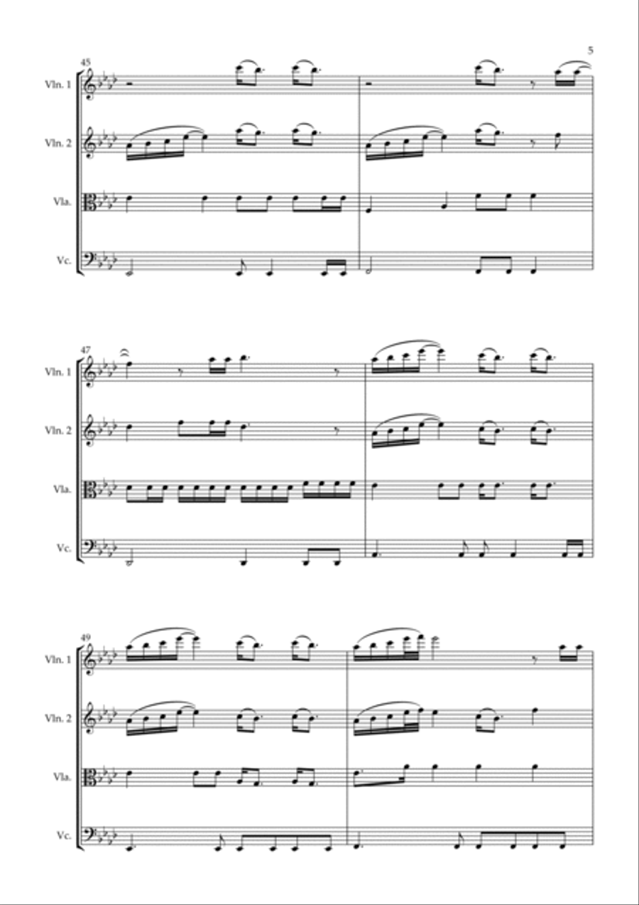 Never Enough Never Enough String Quartet scores gallery preview page 5