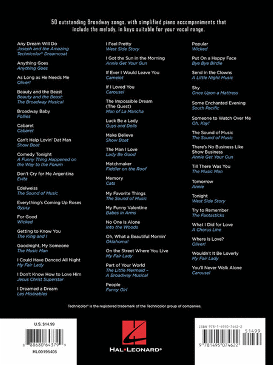 First 50 Broadway Songs You Should Sing Voice scores gallery preview page 6