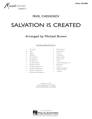 Book cover for Salvation Is Created - Full Score