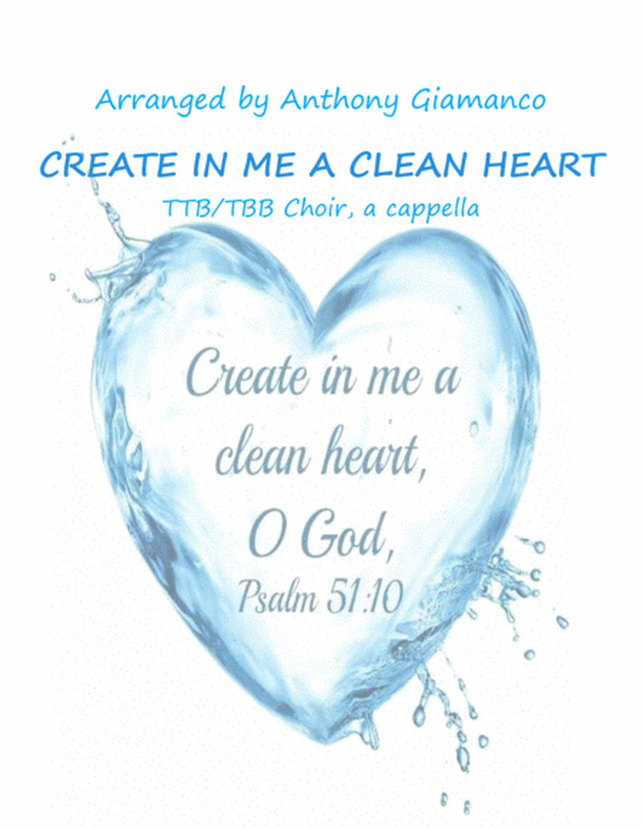 Create in Me a Clean Heart (TTB or TBB choir, a cappella) image number null