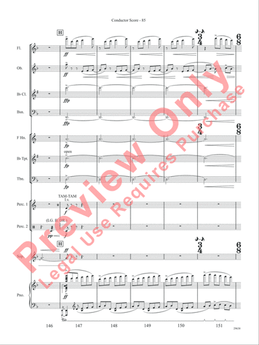 Three Spanish Songs (for Soprano and Wind Ensemble) Concert Band scores gallery preview page 90