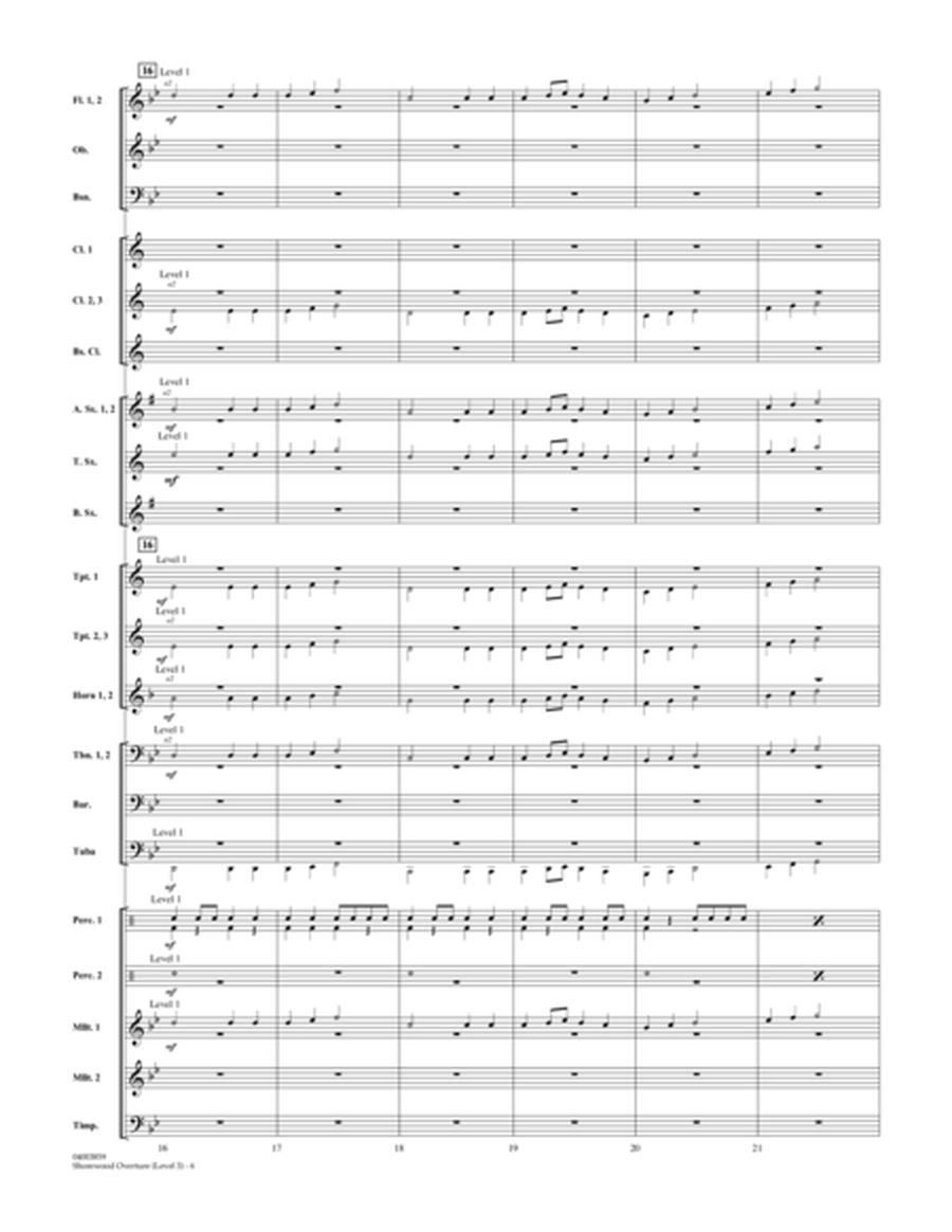 Shorewood Overture (for Multi-level Combined Bands) - Full Score (Level 3)