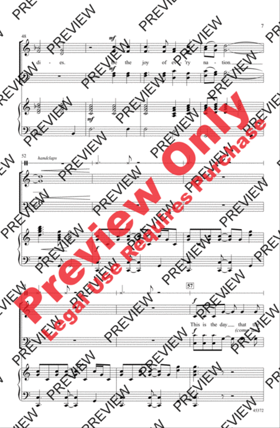 This Is the Day! 4-Part scores gallery preview page 7