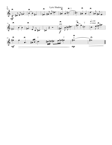 Lyric Shadows - String Quartet image number null