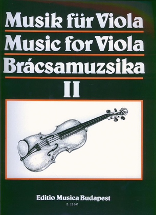 Book cover for Music for Viola II - Musik für Viola II