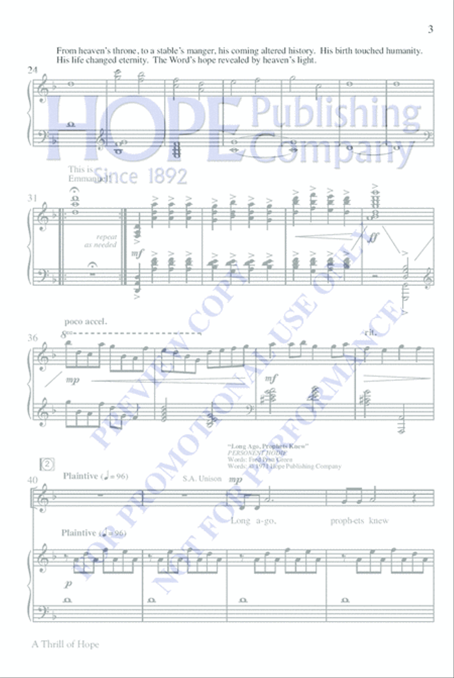 A Thrill of Hope Choir scores gallery preview page 7