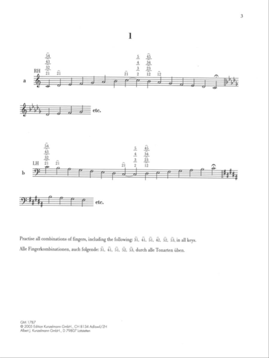 Silent change of fingers Piano Method scores gallery preview page 2