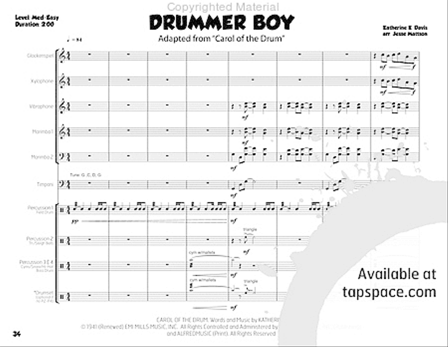 Season's Beatings Percussion Ensemble scores gallery preview page 50