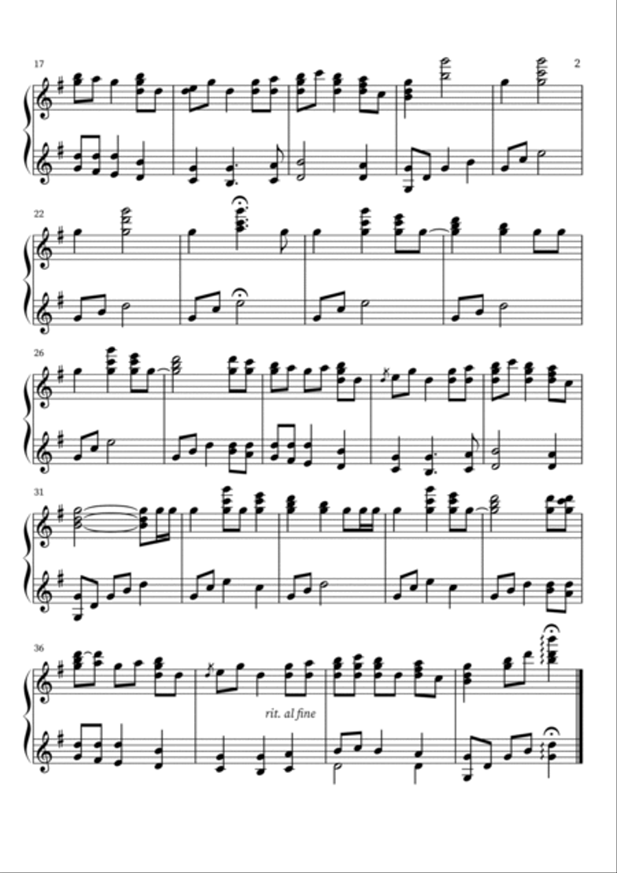 A Peaceful Piano Christmas [Full Album PDF Score] Piano Solo scores gallery preview page 3