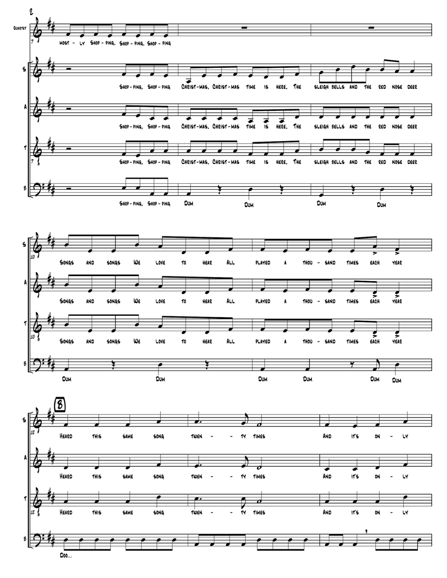 The Christmas Can-Can (as performed by Straight No Chaser) - SATB 4-Part scores gallery preview page 3