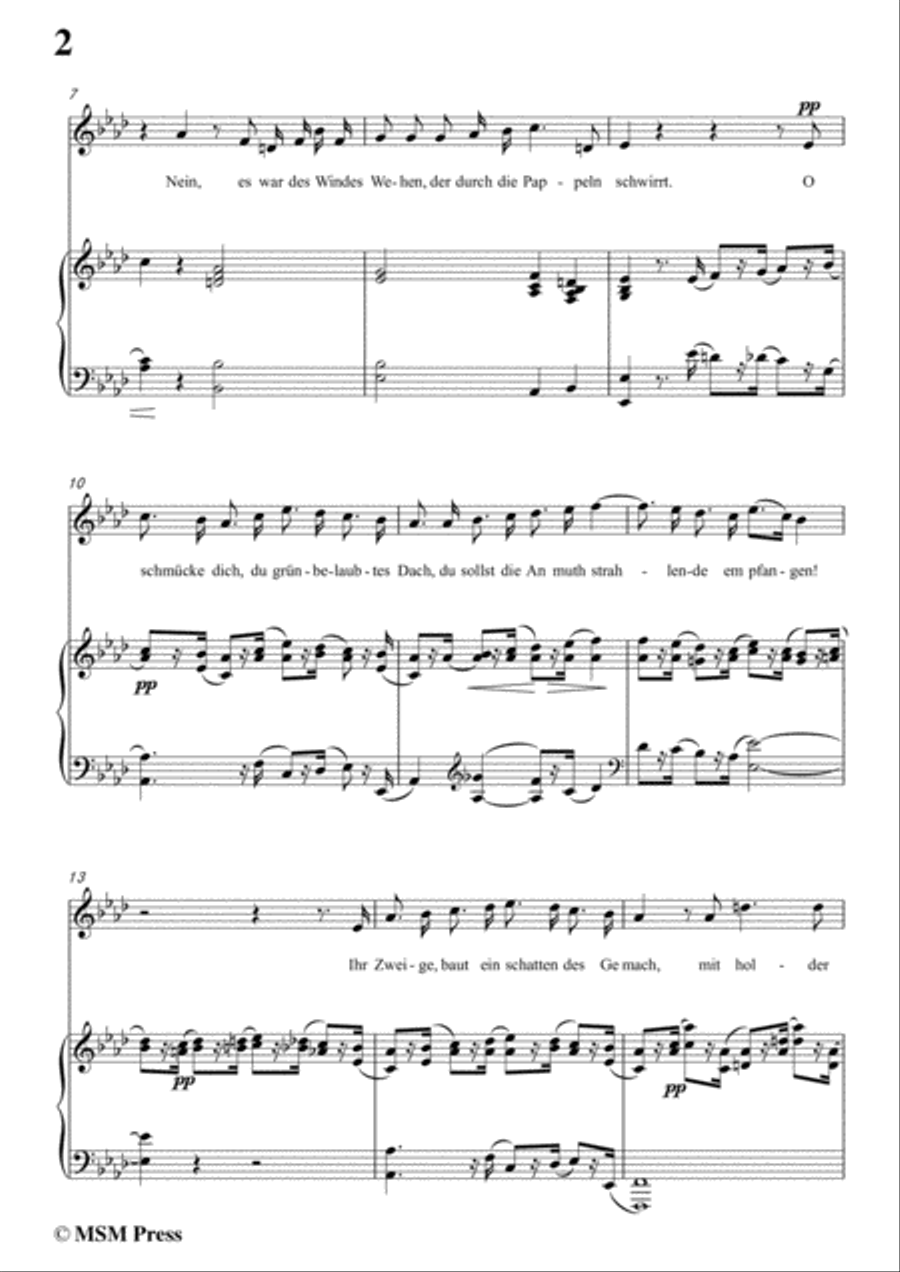Schubert-Die Erwartung,Op.116,in A flat Major,for Voice&Piano Voice scores gallery preview page 4