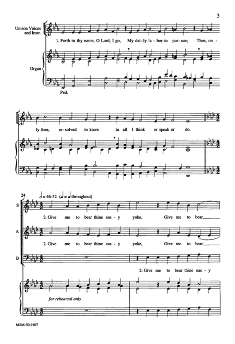 Forth in Thy Name Forth in Thy Name 3-Part scores gallery preview page 4