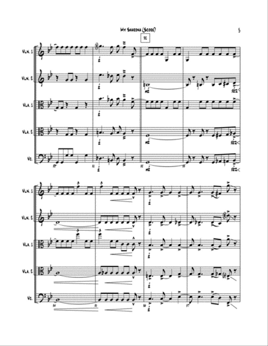 My Sharona String Trio scores gallery preview page 6