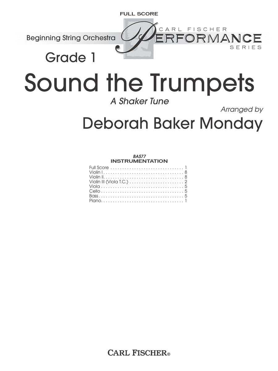 Sound the Trumpets Sound the Trumpets String Orchestra scores gallery preview page 1