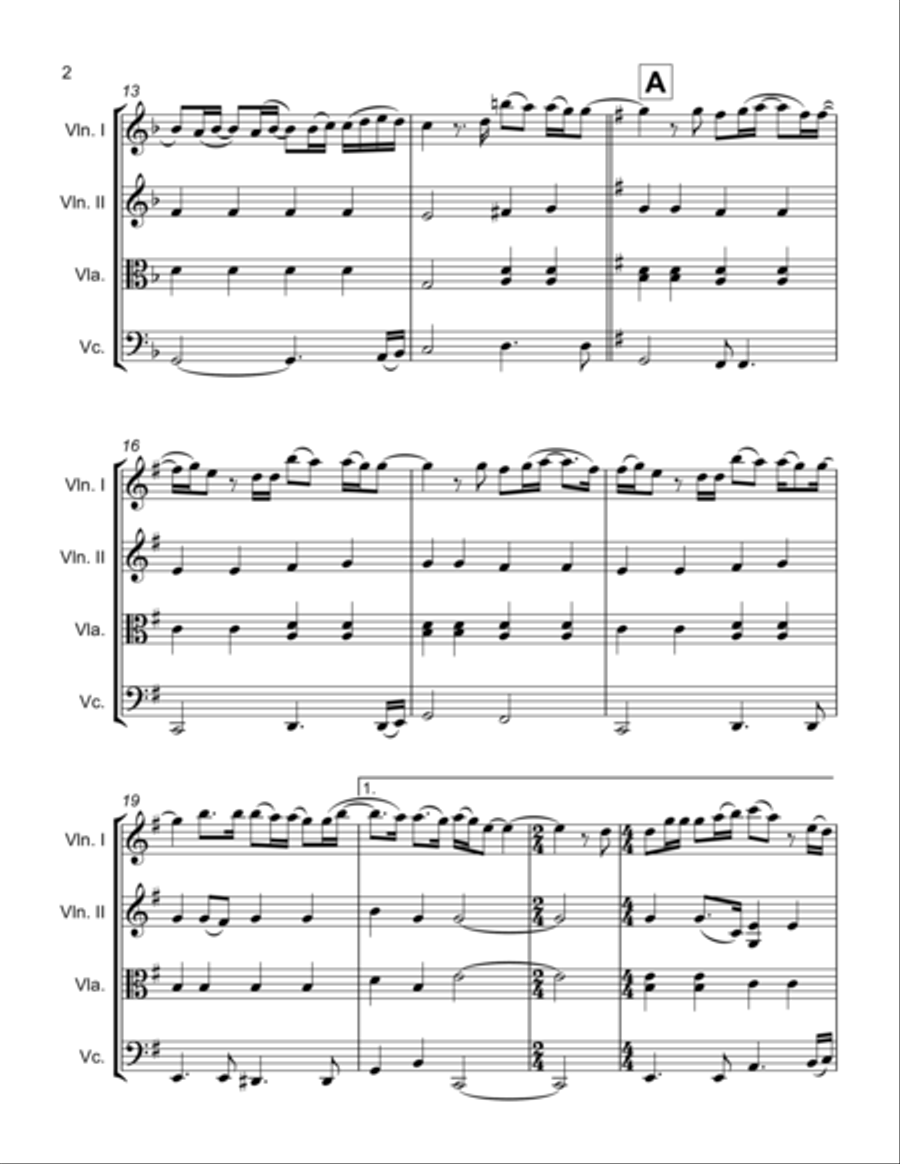 A Moment Like This String Quartet scores gallery preview page 2