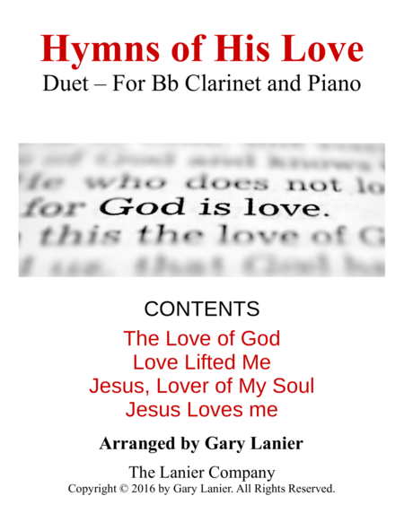 Gary Lanier: Hymns of His Love (Duets for Bb Clarinet & Piano) image number null