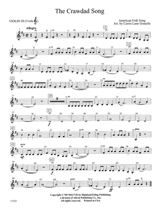 The Crawdad Song: 3rd Violin (Viola [TC])