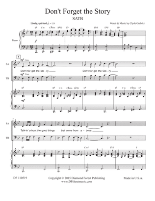 Don't Forget the Story - SATB - Lively and Meaningful Christmas Anthem - Easy voice ranges