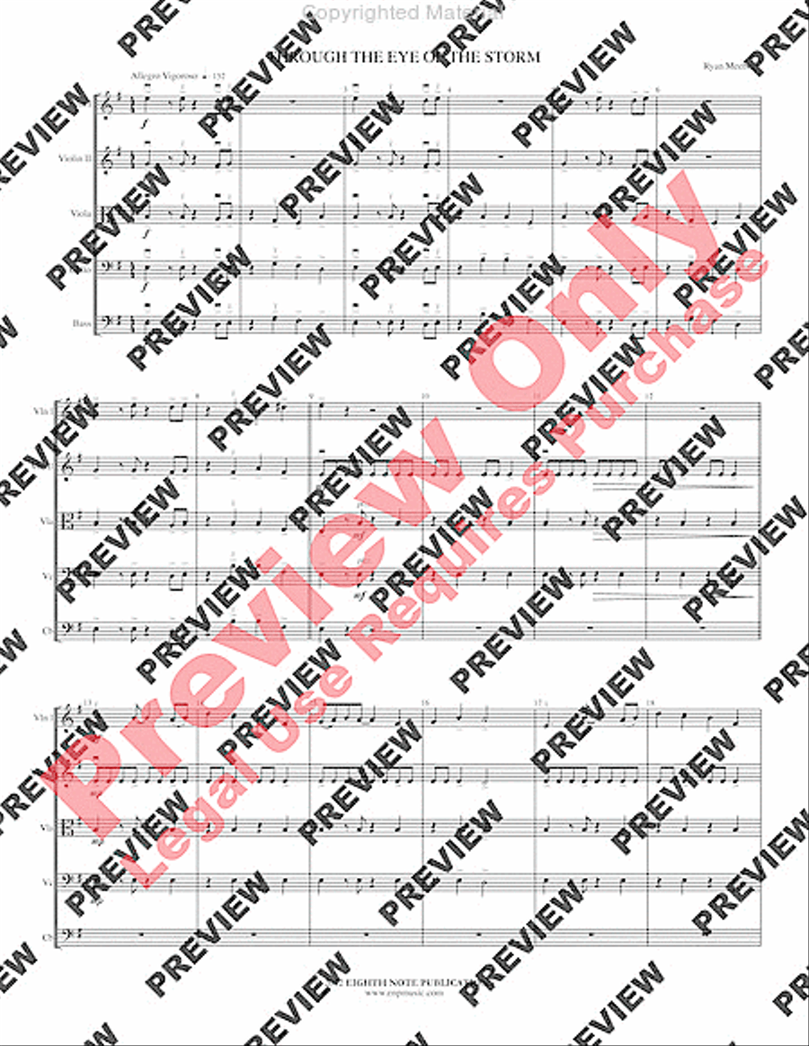Through the Eye of the Storm String Orchestra scores gallery preview page 4