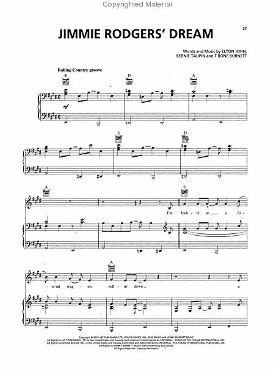 Elton John/Leon Russell – The Union Piano, Vocal, Guitar scores gallery preview page 4