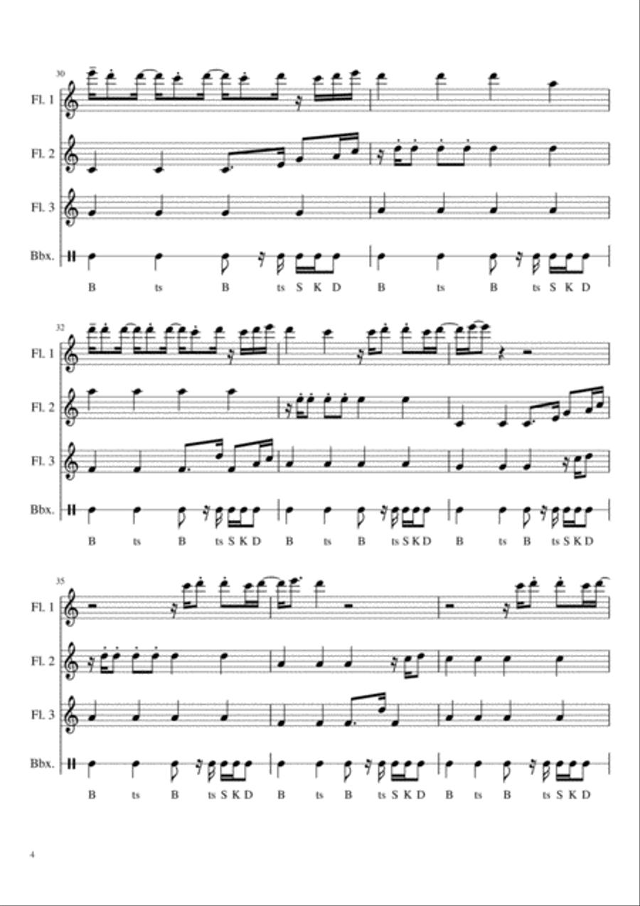 Can't Stop The Feeling from TROLLS Woodwind Trio scores gallery preview page 5