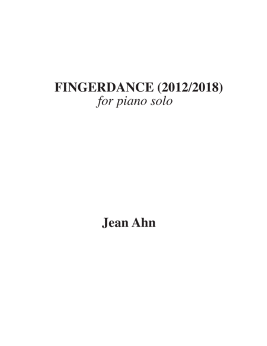 Fingerdance for piano solo Piano Solo scores gallery preview page 1