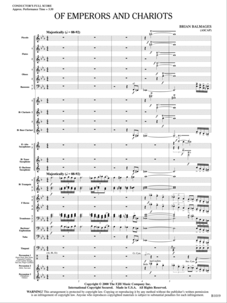 Of Emperors and Chariots: Score Concert Band scores gallery preview page 3