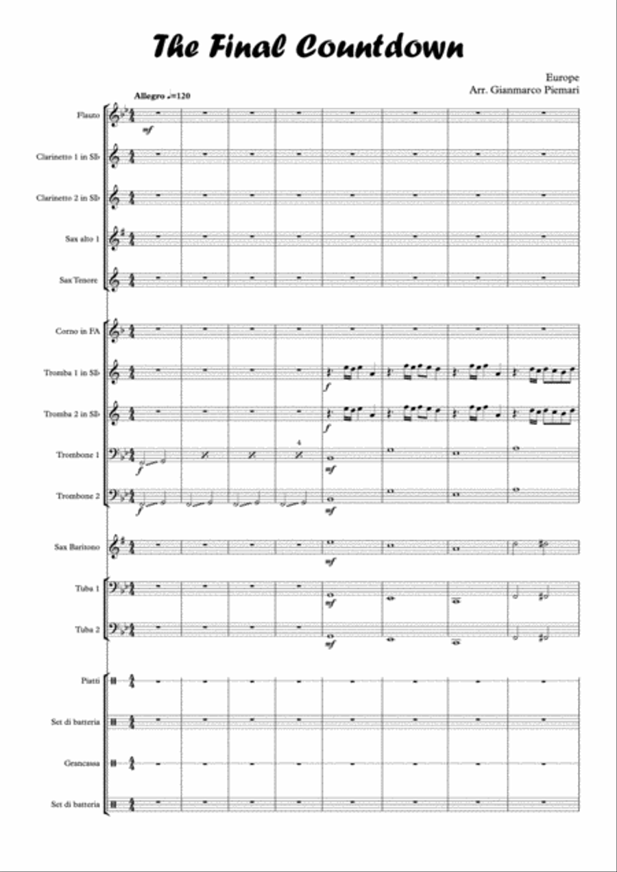 Final Countdown Concert Band scores gallery preview page 3