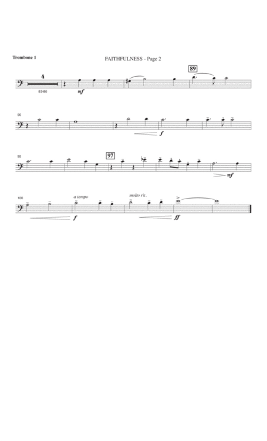 Faithfulness 4-Part scores gallery preview page 42