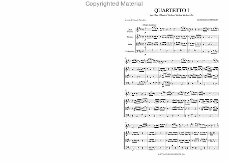 Quartet No. 1 in D Major for Oboe (Flute), Violin, Viola and Violoncello