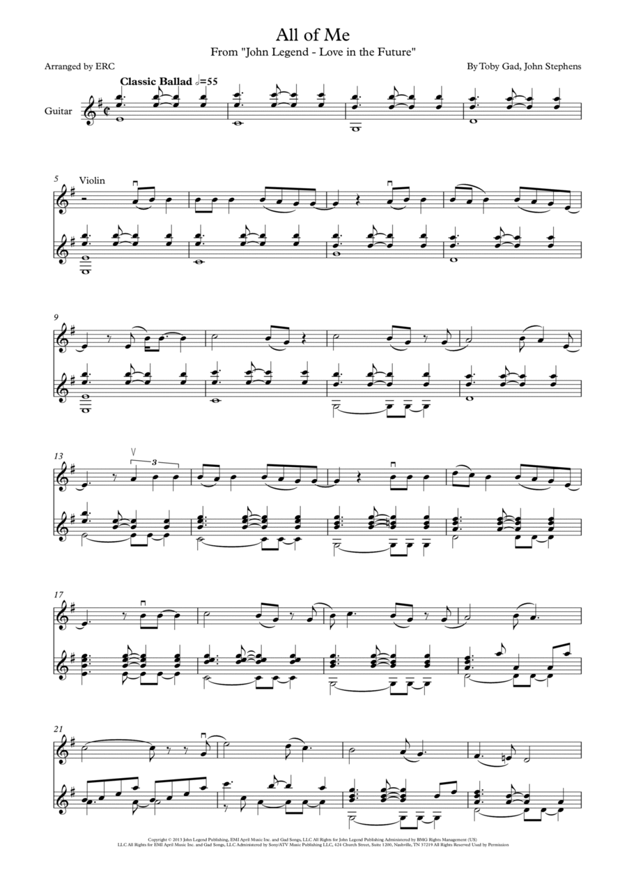All Of Me Score and Parts scores gallery preview page 1