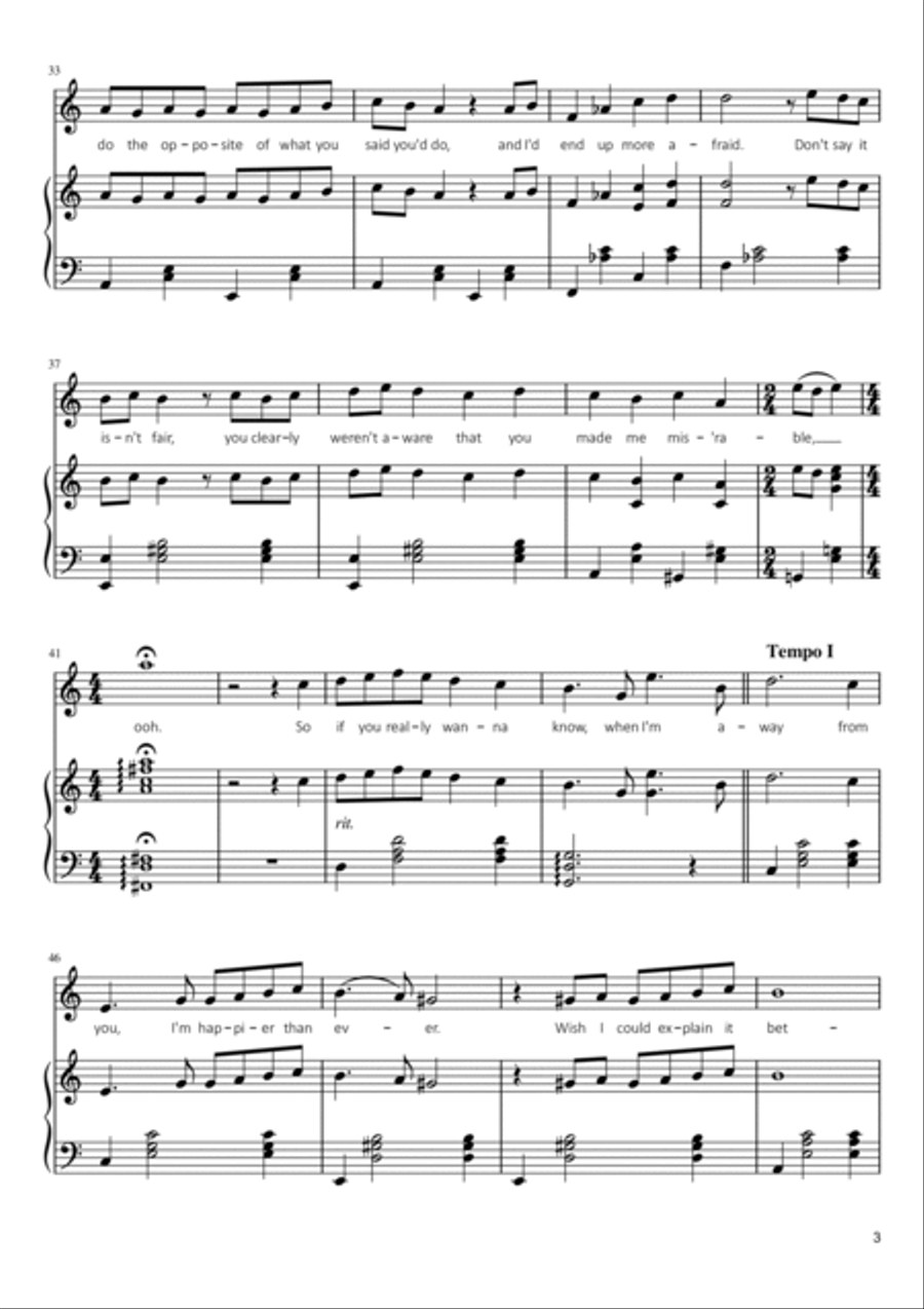 Happier Than Ever Voice scores gallery preview page 3