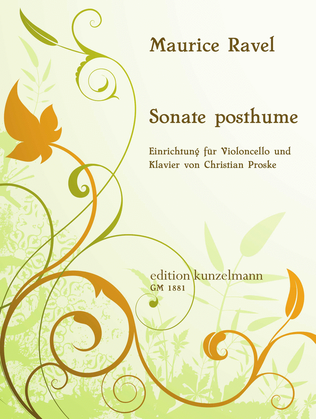 Book cover for Sonate posthume for cello and piano