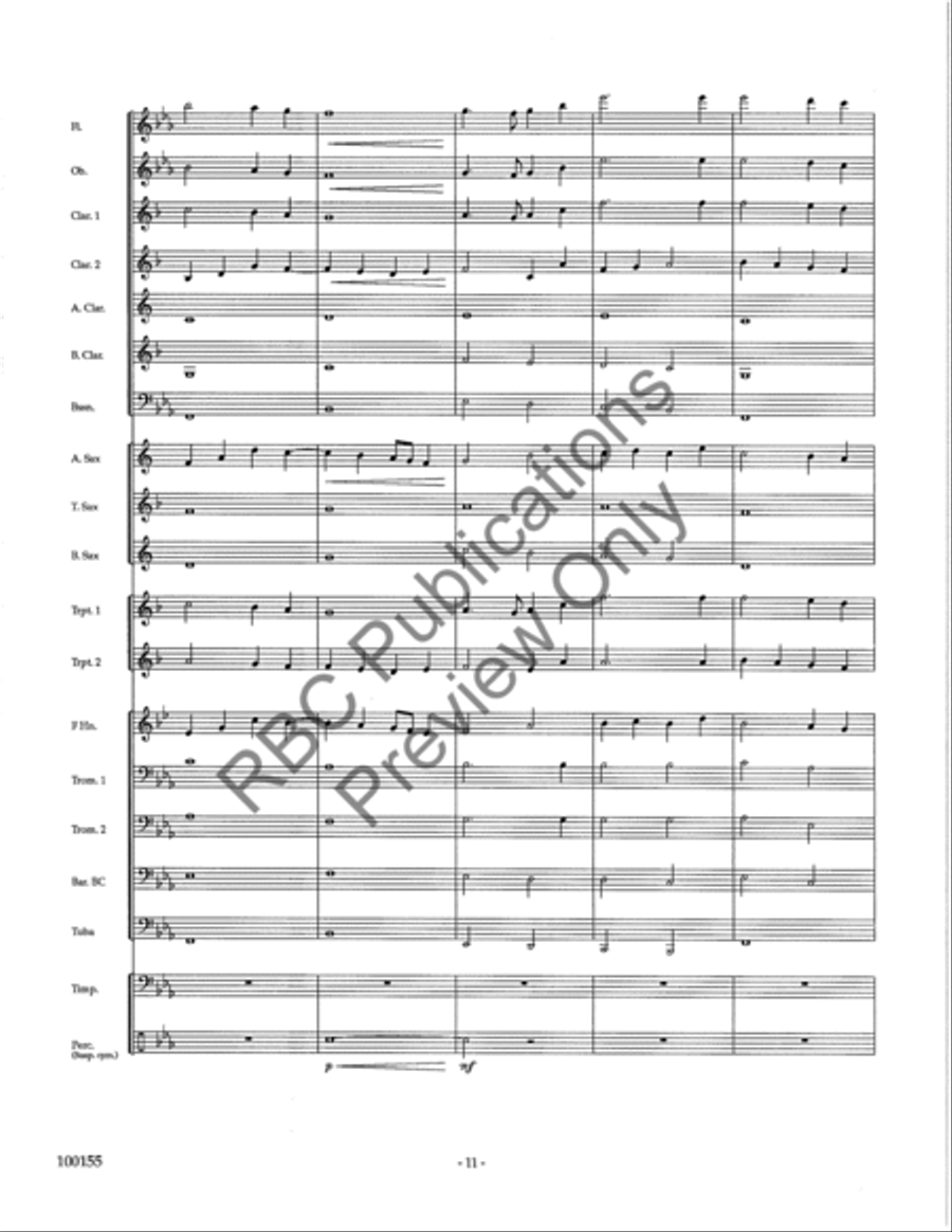 Lyric Essay Concert Band scores gallery preview page 14