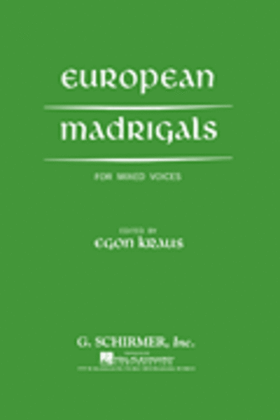 Book cover for European Madrigals For Mixed Voices