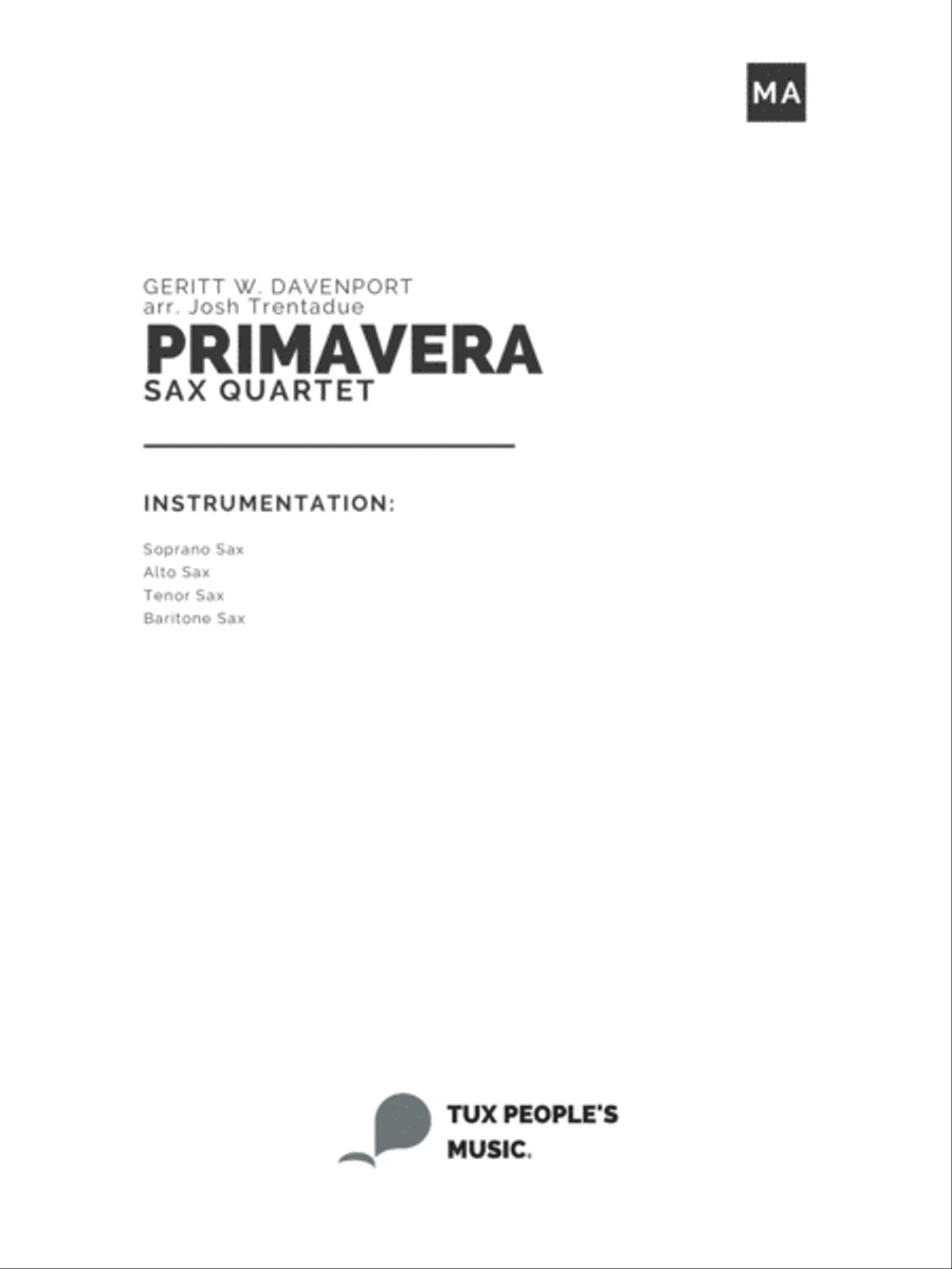 Primavera Saxophone Quartet scores gallery preview page 2