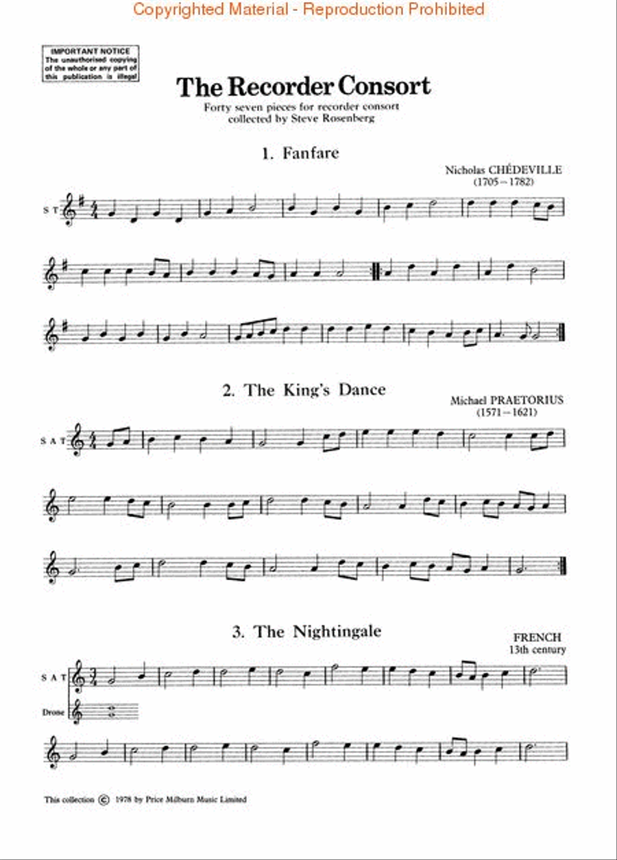 The Recorder Consort 1 Recorder scores gallery preview page 2