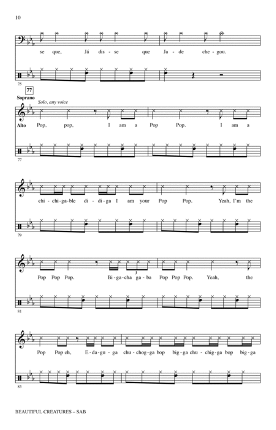Beautiful Creatures (from Rio 2) (arr. Roger Emerson) 3-Part scores gallery preview page 8